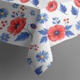thumbnail image 5 of Pioneer Flower Floral Print Pattern Square Tablecloth, Waterproof Wipeable Spillproof Washable Table Cover for Home Kitchen Party Decor, 42"x42", 5 of 6