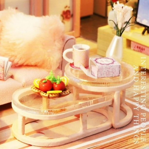 Kowaku Mini Casa De Muñecas DIY Con Muebles – Kit De Manualidades A Escala 1:24 Con Luz LED, Regalo Creativo Para Niños Y Adultos