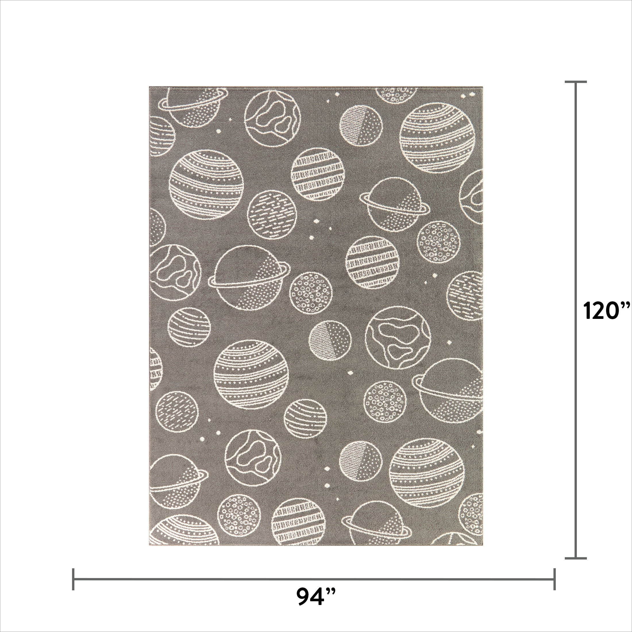 Mainstays Grey Space Indoor Area Rug, 7 ft 10 in x 10 ft
