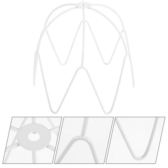 GAXIRE Table Lampshade Frame Metal Diy Lamp Cover Frames White 18x7.1x7.1in 1Pcs