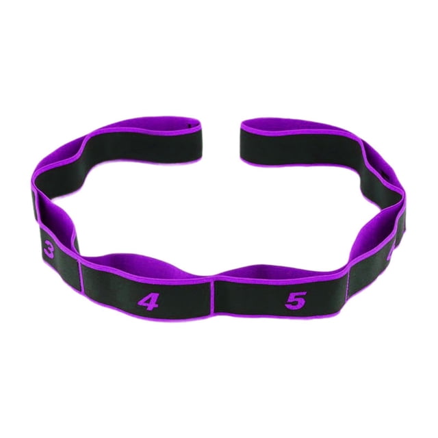 Banda elástica de 8 segmentos para , ejercicios para mejorar flexibilidad corporal, herramienta de fitness, banda de resistencia para gimnasio violeta