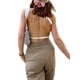 thumbnail image 4 of VISgogo Camisola Femenina, Color Sólido Un Hombro Tejido Chaleco Sin Respaldo Crop Tops Traje De Verano, S/M/L VISgogo moda, 4 of 5