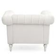 thumbnail image 6 of Huisuilinss White Chesterfield Chair,Upgrade Sherpa Accent Chair,Chesterfield Sofa Upholstered Club Wingback Chair Button Tufted Sofa Chair Single Sofa Chair for Living Room Bedroom Office, 6 of 8