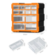 thumbnail image 2 of Leadloong 12 rejillas tipo cajonera caja de piezas caja de almacenamiento accesorios caja de tornillos piezas gabinete tipo cajonera clasificación de componentes, 2 of 3
