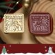 thumbnail image 1 of Sellos de cera de Navidad, herramientas de cera de sellado de latón Retro de Papá Noel, sobre de invitación para fiesta artesanal, 1 of 4