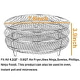thumbnail image 2 of Accesorios para freidora de aire: freidora de aire con tres estantes apilables, estante para freidora de aire de acero inoxidable apto para freidora de aire de 4.2QT - 5.8QT, horno, 2 of 5