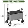 thumbnail image 3 of Uforic 80 Quart Rolling Cooler Cart with 360° Swivel Wheels, Outdoor Portable Beverage Ice Chest  Cart, with Bottle Opener, Silver, 3 of 9