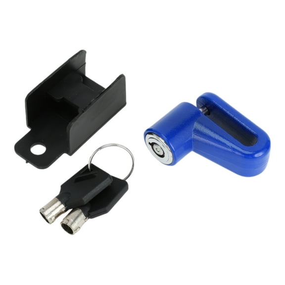 Unique Bargains Bike Lock Portable Ring Cable Anti-Theft Bike Lock Motorcycle Wheel Disk Lock Aluminum Alloy Blue 1 Pc