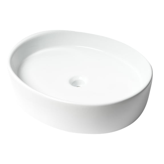 ALFI brand ABC911 White 22" Oval Above Mount Ceramic Sink