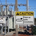 thumbnail image 7 of Weatherproof ANSI Spills Sign (Clean up spills immediately) 8 in" x 12 in" UV Resistant Indoor Outdoor Workplace Insdustrial Caution Danger Warning Sign, 7 of 7