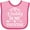 Pink and Fuchsia, variant on Inktastic Daddy is My Valentine Girls Girls Baby Bib