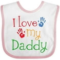 thumbnail image 3 of Inktastic I Love My Daddy Boys or Girls Baby Bib, 3 of 4