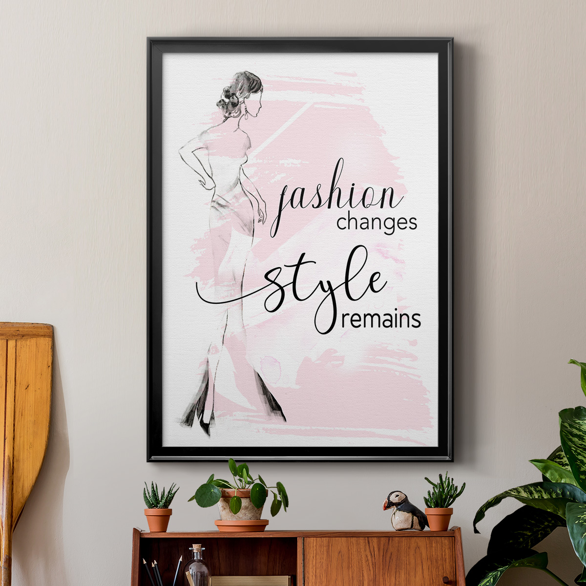 Fashion Changes Style Remains Premium Framed Print - Ready to Hang
