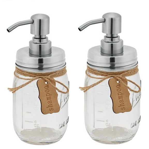 Toyandona 2pcs Lotion Dispenser Pump Lid Elegant Stainless Steel for Bathroom Soap Dispenser Supplies