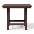 thumbnail image 5 of WestinTrends Ashore Outdoor HDPE 36" Square Patio Dining Table with Umbrella Hole, Dark Brown, 5 of 12