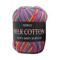 Djunllk Soft Cotton Yarn for Crocheting, 1.9oz/53g Premium Crochet Yarn Gradient Dyeing Knitting Yarn for DIY Crafts, Clothes, Handmade Toys Home Decor, Machine Wash Bulk Yarn Gifts for Women