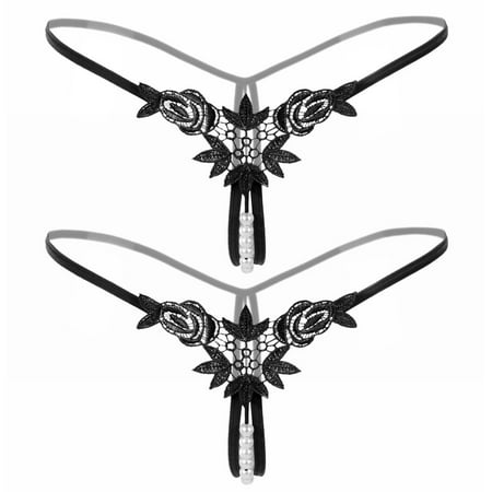 beishanbush Clearance Women S Panties Under $5 Women Panties Low Waist Thongs Underwear Panties Underwear for Women for Womens Pendant Pearl G String