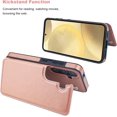 thumbnail image 4 of REQO Compatible with Samsung Galaxy S24 Wallet Case with Card Holder, PU Leather Kickstand Card Slots Case, Double Magnetic Clasp and Durable Shockproof Cover 5G 6.2 Inch(Rose Gold), 4 of 6