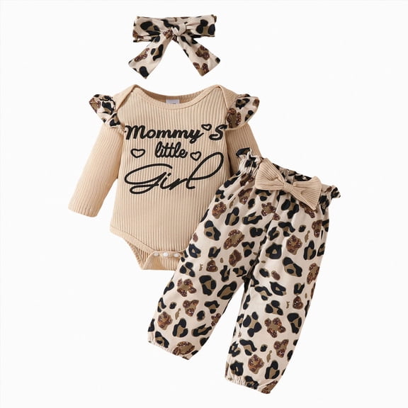 UAYOTSE Newborn Baby Girl Clothes Infant Outifts Long Sleeve Romper Floral Pant Set Fall Winter Baby Girl Clothes,Sizes 9-12 Months