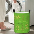thumbnail image 4 of Goofa Herbs and Spices Printed Circular Hamper,Laundry Basket with Handles,Storage Baskets Foldable,Large Capacity Laundry Hamper-, 4 of 8