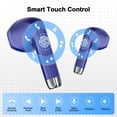 thumbnail image 5 of Wireless Earbuds Bluetooth 5.4 Noise Cancelling for iPhone Android with 4 ENC Mic, Dual LED Display, 50H Playtime IPX7 Waterproof In Ear Headphones, Blue, 5 of 7
