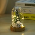 thumbnail image 2 of Mini árbol de Navidad con luz de noche y cubierta de cristal, regalo navideño, decoración para mesita de noche, 2 of 5
