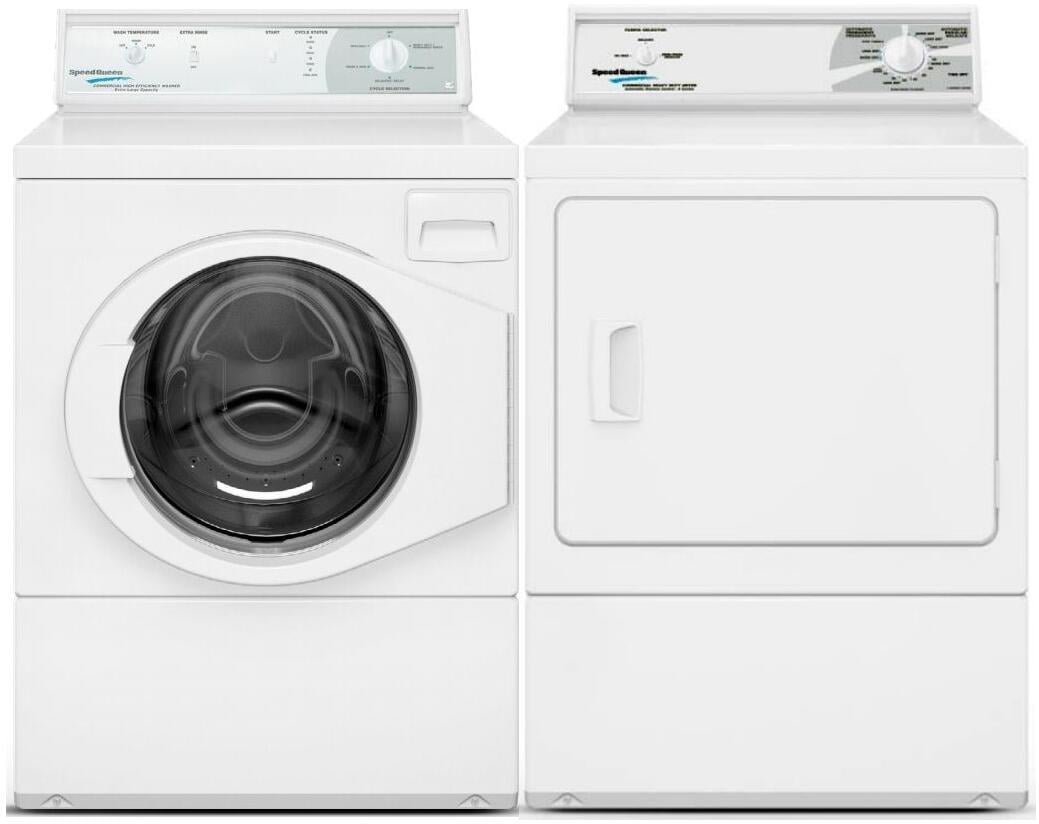 Speed Queen Side by Side Laundry Pair Set, Front Load 