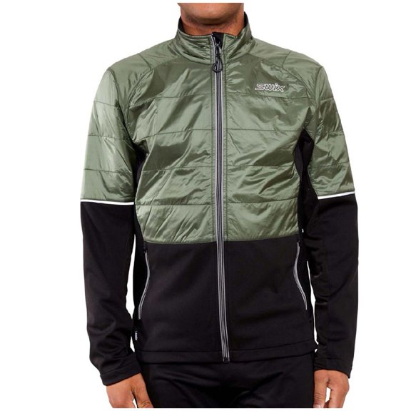 SWIX Men's Navado Hybrid Jacket, Color: Olive, Size: M (222321-48100-M)