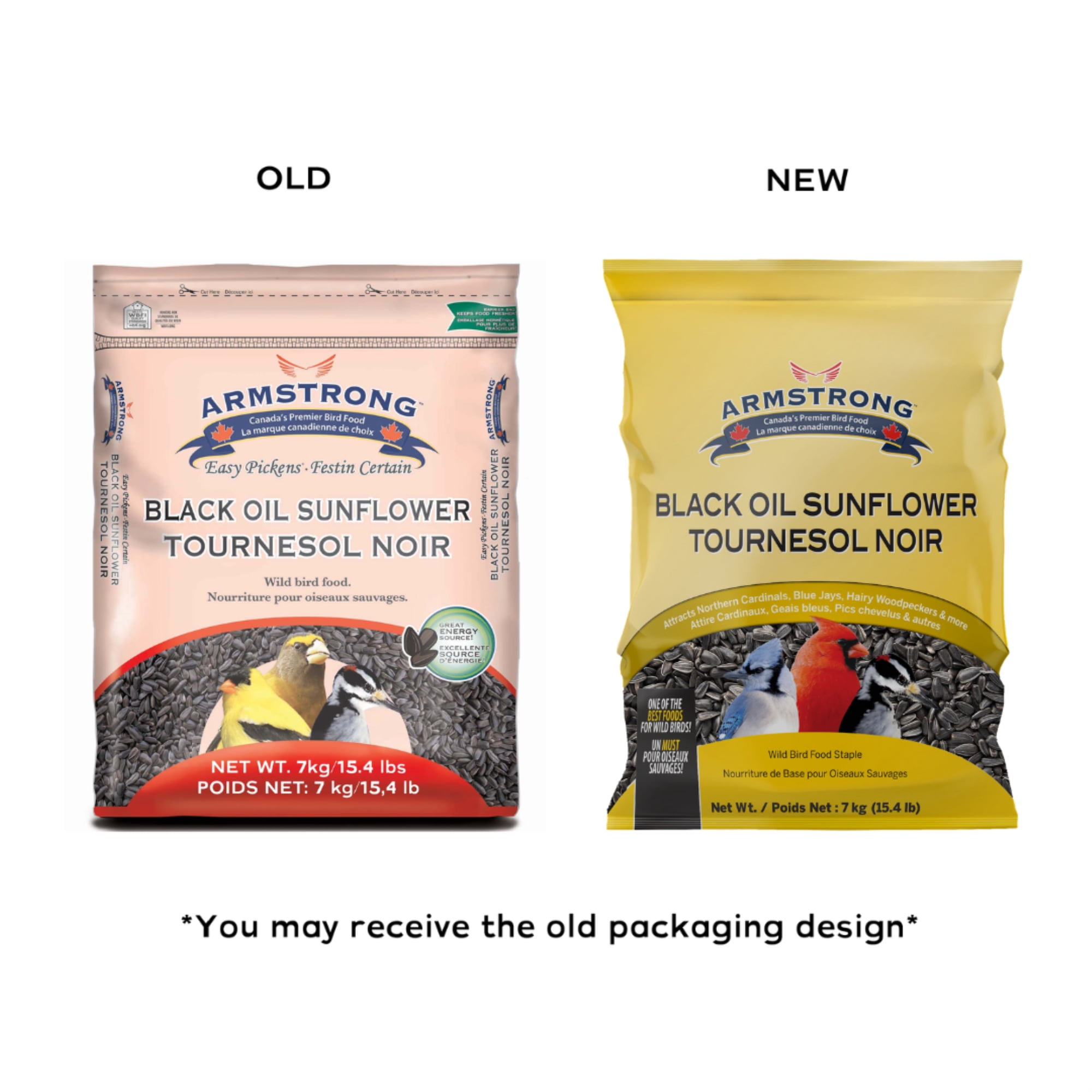 Armstrong Wild Bird Food Black Oil Sunflower Bird Seed, 15.4lbs