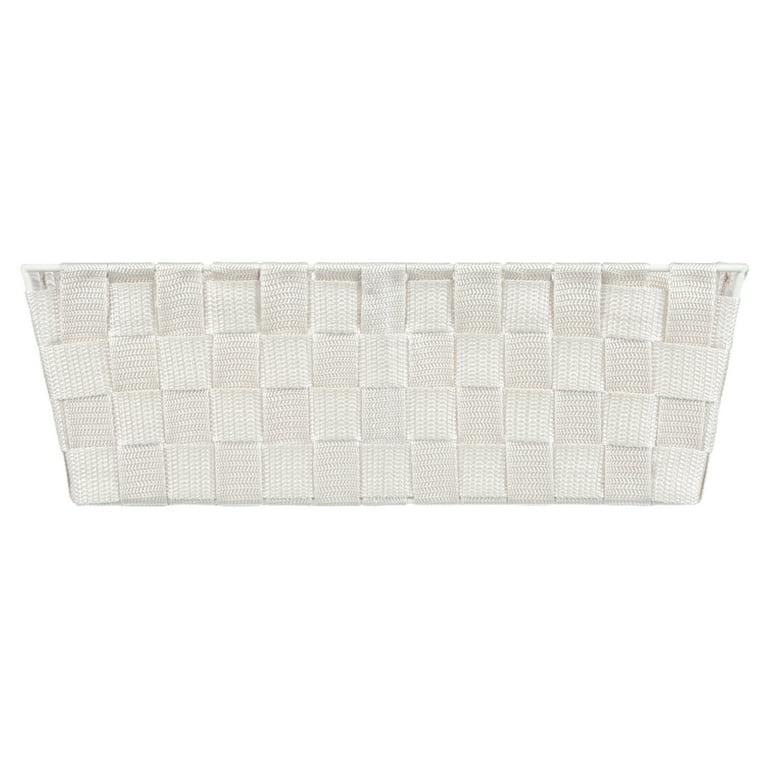 Whitmor Woven Strap Shelf Tote Basket Latte Walmart