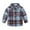 Blue, variant on WOYY Toddler Girls Plaid Long Sleeve Shirt Unisex Casual Button Down Shirt, Sizes 1-6
