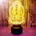 thumbnail image 5 of YSTIAN 3D Buddha Night Light Table Desk Optical Illusion Lamps 16 Color Changing Lights LED Table Lamp Xmas Home Love Birthday Children Kids Decor Toy Gift, 5 of 5