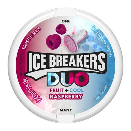 UPC 034000006663 product image for Ice Breakers Duo Fruit + Cool Raspberry Sugar Free Mints, 1.3 oz | upcitemdb.com