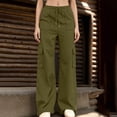 thumbnail image 5 of ZHYou No Boundarie Womens Baggy Sweatpants Casual Drawstring Y2k Huge Pockets Solid Comfy Lounge Stylish Pants for Women,Army Green,Size S, 5 of 8