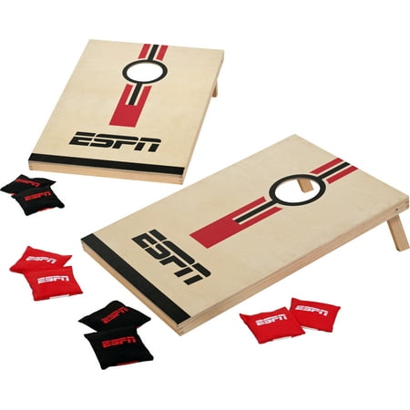 ESPN 36 inch Solid Wood Cornhole Set with All-Weather Bean Bags