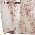 thumbnail image 6 of Linen Valance Curtain Fall Decor Farmhouse Red Floral Window Valance for Bedroom, 16 Inch French Country Flower Small Drapes for Kitchen Light Filtering Window Treatments Rod Pocket 1 Panel, 6 of 8
