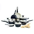 thumbnail image 1 of GreenPan Rio 16 Piece Healthy Ceramic Nonstick Cookware Pots and Pans Set, Black, 1 of 5