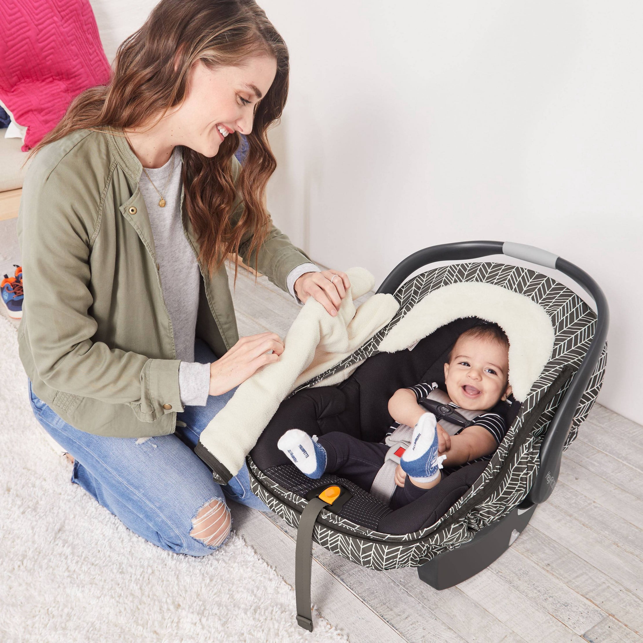Stroll & Go Car Seat Cover - Gray Feather