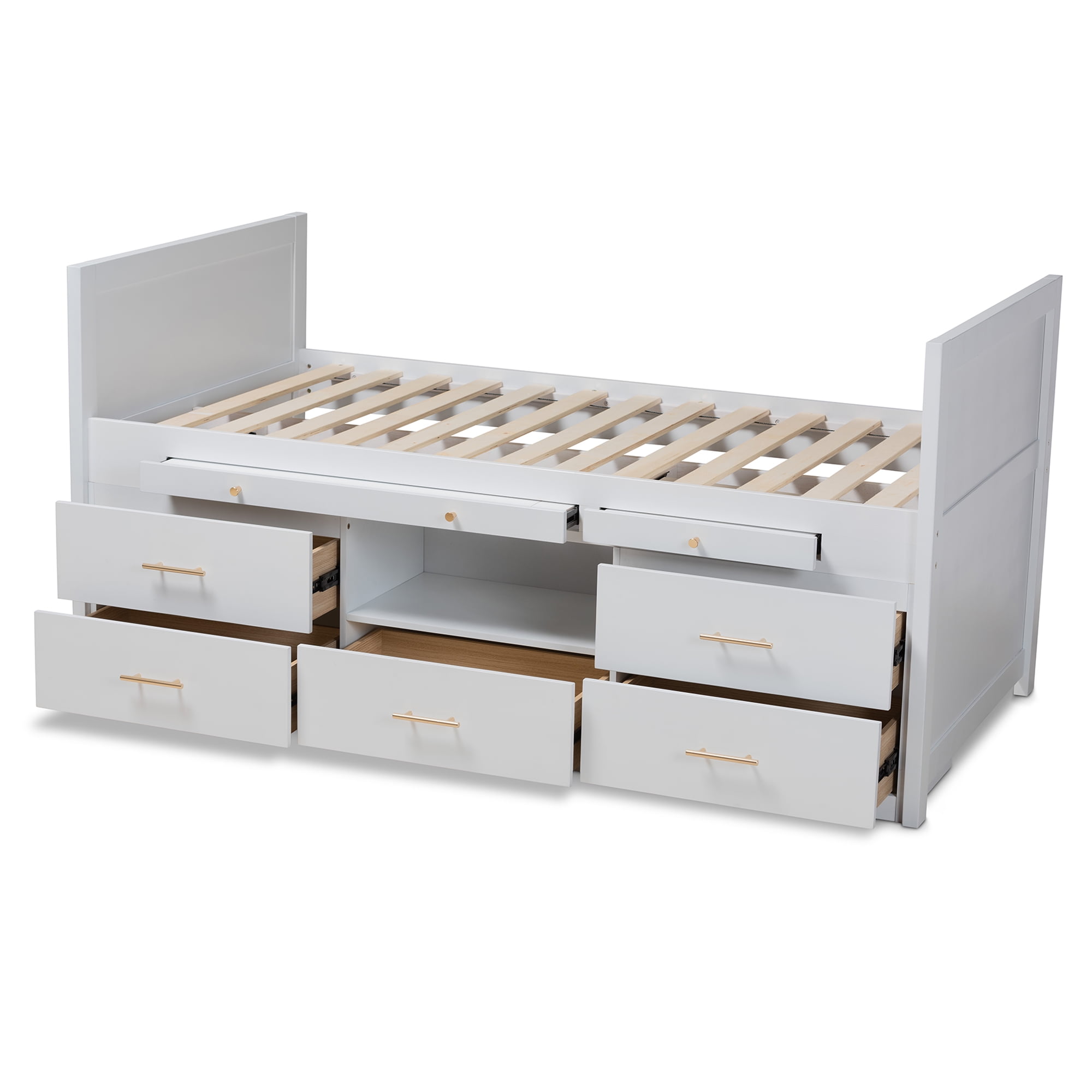 Baxton Studio Mirza Modern and Contemporary White Finished Wood 5