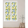 thumbnail image 2 of Window Privacy Film Botanical Lemon Stained Glass Window Film Decorative Sun Block Window Cover Spring Countryside Floral Blue Tile Window Clings Static Adhesive Sticker for Bathroom 23.6"x78.7", 2 of 7
