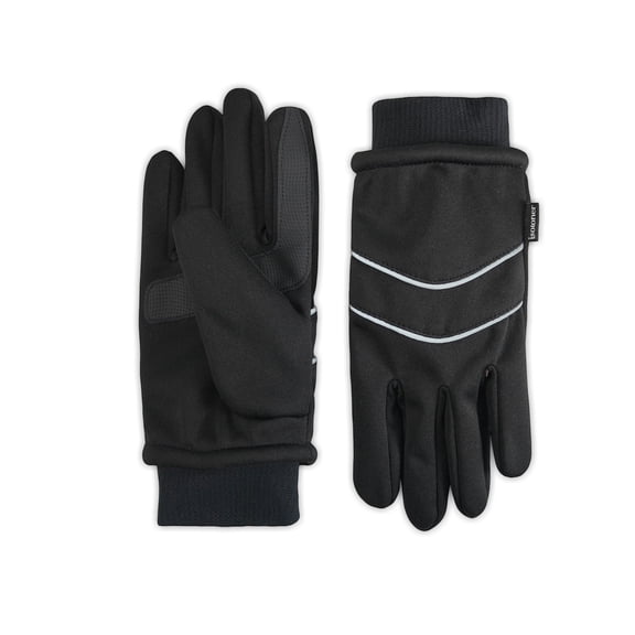 Isotoner Women's Weather Resistant Storm Cuff Gloves, Black, S/M