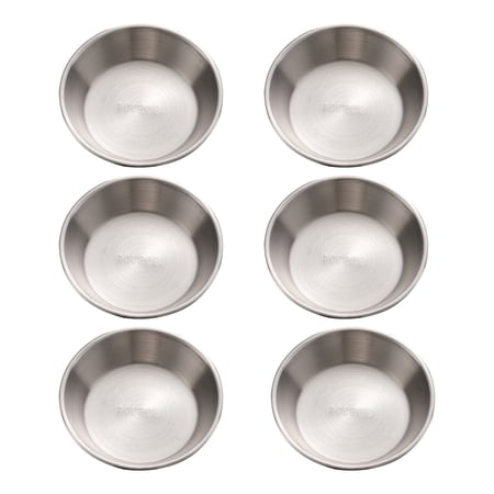 

ibaste Stainless Steel Sauce Dishes | 6PCS Mini Individual Saucers Dishes | Ramekin Dipping Sauce Bowls Pudding Condiment Cups for Home Party Restaurant