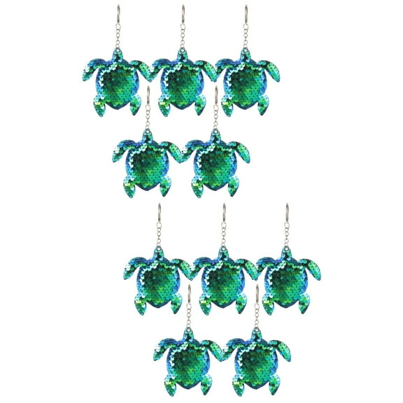 10 Pcs  Sequin Keychain Cute Turtle Keychain Pendant Keyrings Handbag Car Phone Decoration