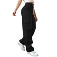 thumbnail image 3 of Juslio Pants for Women Floral Print Plus Size Straight Faux Jeans Stretchy High Waist Jeans,Sizes S-5XL, 3 of 9