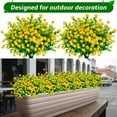 thumbnail image 3 of 20 Bundles Artificial Flowers for Outdoor UV Resistant Fake Plants, Faux Flowers for Indoor Outside Plastic Greenery Shrubs for Garden Porch Window Box Home Farmhouse Décor (Mix Colors), 3 of 4