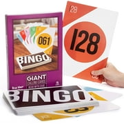 Giant Bingo Calling Cards - 75 Pack of Jumbo Sized Call Cards for Bingo - Measure in at 8.25" x 11.75" Per Card - Cards for High Visibility, Great for Seniors, Young Children, Veterans, and More