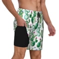 thumbnail image 3 of Picia Cactus Plants1 pattern Mens Swim Trunks with Compression Liner Stretch Beach Shorts Quick Dry with Zipper Pockets No-Chafing Board Shorts-X-Large, 3 of 9