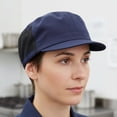 thumbnail image 6 of Jiibva Cloth Work Hat Chic Food Service Work Wear Cooking Hygienic Cap Smoke-proof Dust Breathable Mesh Chef Hat Hotel Restaurants, 6 of 7