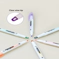 thumbnail image 4 of DEBGFS 6pcs Macaron Colors Clear View Tip Highlighter  Dual Tips Visualization Window Highlighter Marker Pen  See-Through Chisel Tip and Fine Tip  Water Based  Assorted Colors  Quick Dry,none, 4 of 6