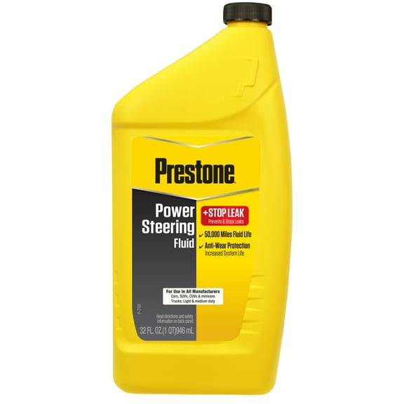 Prestone Power Steering Fluid Plus Stop Leak, 32 oz (1 Quarts)